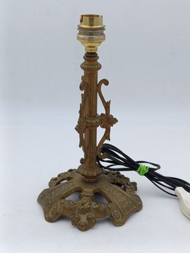 Pied lampe ancien laiton - , doré