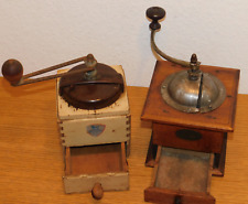 vintage LOT 2 MOULIN à CAFE coffee Grinder PEUGEOT freres MUTZIG FRAMONT ALSACE