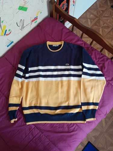 Pull rayé vintage lacoste - rayé,