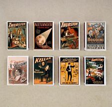 Lot de 8 boîtes d'allumettes Affiche spectacle MAGIE retro style réimpression