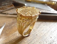 Chevalière pièce or 18 KT