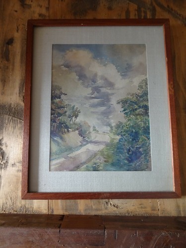 Tableau encadré aquarelle - tableau,
