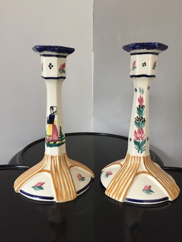 Paire bougeoirs vintage - de,