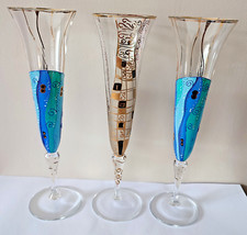 3 Flutes KLIMT.3 Flutes à Champagne NAGEL.3 Flutes émaillées NAGEL.Flote Nagel