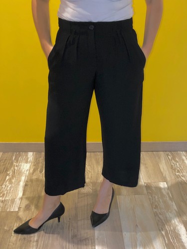 Pantalon jupe culotte laine - pantalon,