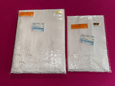 Drap brodé + traversin  en