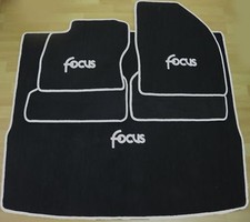 Tapis de Voiture Sol Pour Ford Focus MK2 Break Noir Beige 2004-10 Neuf 5tlg