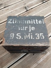 Caisse Allemande WW2 Kasten Zündmittel für S-Minen 35, Original A Restaurer