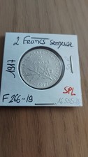 Pièce de 2 francs argent semeuse - 1917 - SUP/SPL
