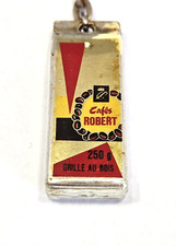 PORTE-CLES - Miniature CAFÉS ROBERT Grillé au Bois Vintage 1960s Paquet 3D