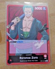 ONE PIECE ROMANCE DAWN ENGLISH CARD GAME CARTE RORONOA ZORO OP01-001 L EN MINT