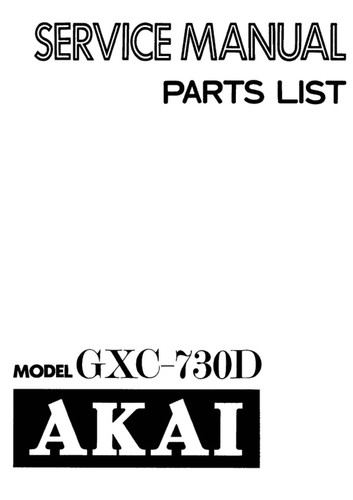 Service manual akai - manual, d