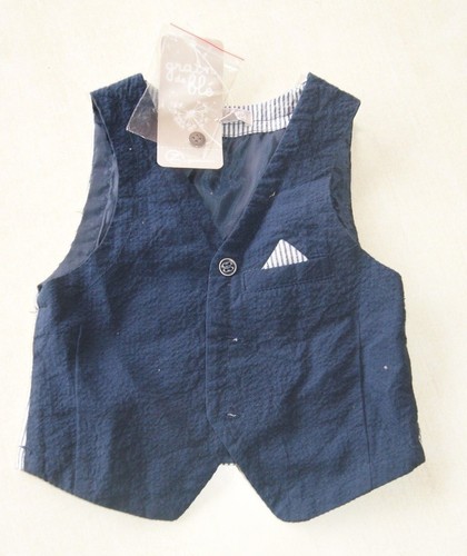 Gilet bleu blanc - blanc, neuf