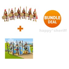 Playmobil lot de 6 soldats grecs spartiates et 4 soldats romains 70934