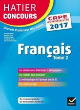 Hatier concours crpe 2017 - français ... - Véronique Boiron - V262902
