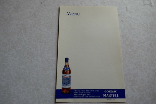 Menu ancien vierge cognac - menu,