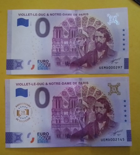Billet euro viollet duc - billet,