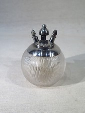 ANCIENNE LAMPE BERGER PYROGENE BRIQUET TABLE EN CRISTAL GRATTOIR ALLUMETTES 1900
