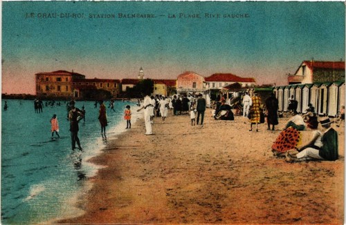 Cpa grau roi station - le, grau-du-roi