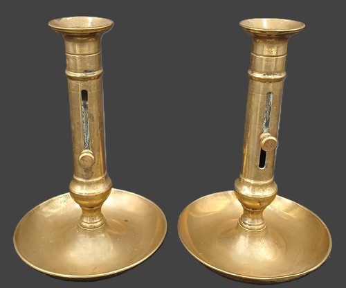 Paire bougeoirs poussoir - paire,