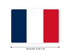 Sticker drapeau FRANCE français 10cm (S)  -  28cm (XL) autocollant bord blanc
