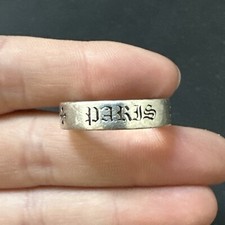 Bague En Argent Massif 925 Jonc Alliance Anneaux Créateur Chrome Hearts