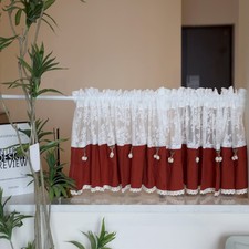 Dentelle Court Rideau Café Armoire Porte Résistant à la Poussière Demi