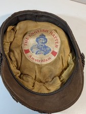 Casquette de Marin Vintage THE ENGLISH HATTER Amsterdam - Cuir Daim Marron -...