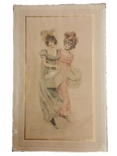 Grande Lithographie élégante MODE de Frédérique Vallet-bisson . éd. Moullot 1900