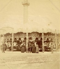 FRANCE  Circa 1890  Fête foraine manège des chevaux de bois