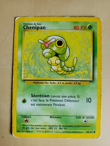 Carte pokémon chenipan - chenipan, 45/102