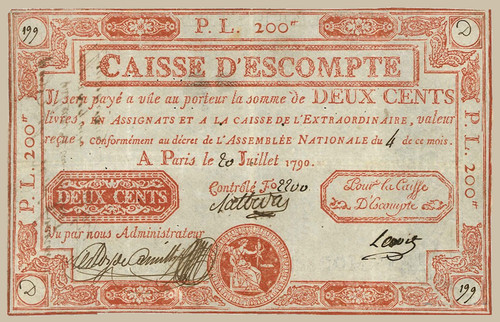 200 livres france - livres, 1790