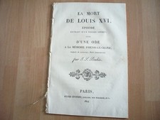 BOUBEE LA MORT DE LOUIS XVI 1814