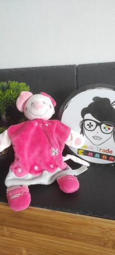 Doudou souris plat - doudou, rose