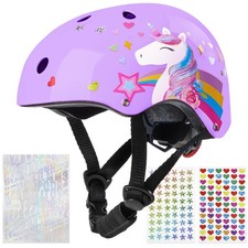 Casque Velo avec Autocollants DIY Casques de Vélo Taille Réglable Enfan Enfan...