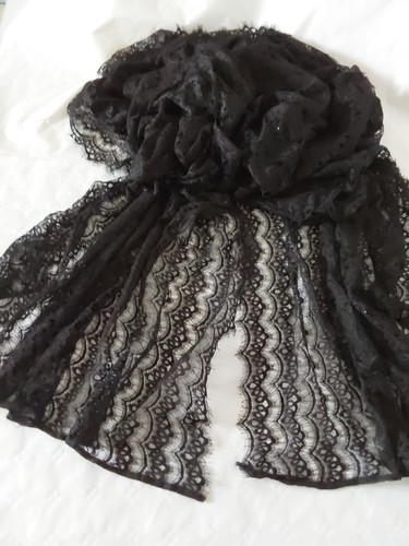 Dentelle chantilly noire - de,