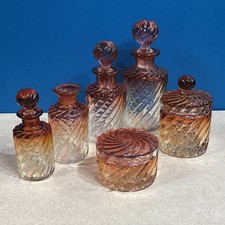 Lot de 4 flacons en cristal de