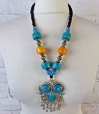 collier argent ethnique style