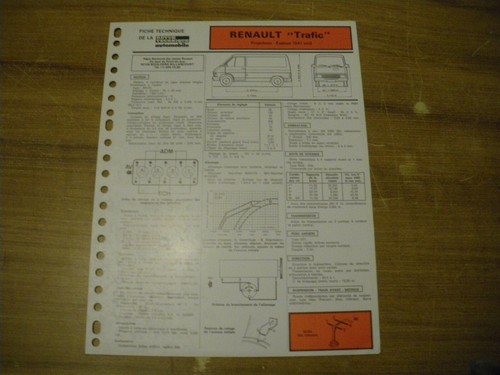 Fiche technique renault trafic - technique,