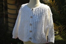 Gilet bébé blanc points