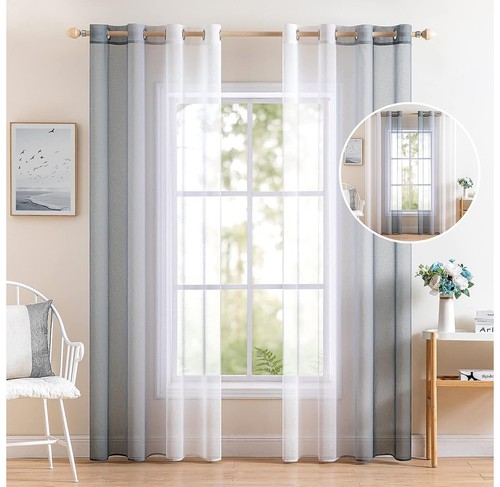 Miulee rideau voilage lot 2 - voilage, de