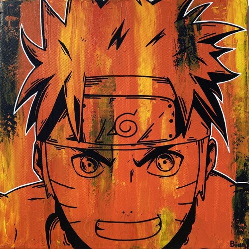 Tableau naruto original signé - tableau,