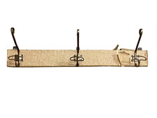 ANCIEN PORTE MANTEAU 3 PATÈRES VESTIAIRE D ÉCOLIER FER FORGE ATELIER