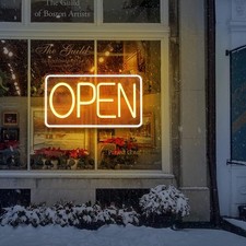 OPEN Néons LED ouverts Alimentés par USB Enseigne Lumineuse avec Interrupteur...