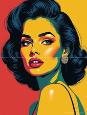 Photo A4 Femme Pop Art Warhol