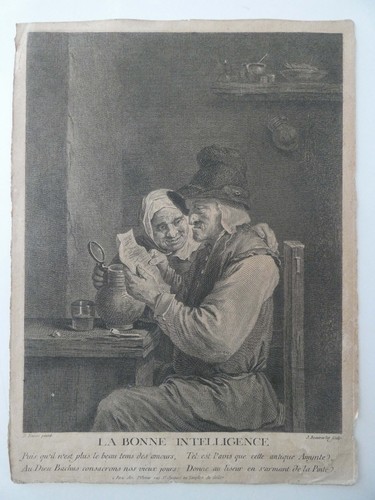 Gravure ancienne xviiie - ancienne, la