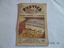 RUSTICA N°3 17/1/1937 ELEVER 50 POUSSINS HUTTE DE CHASSE FABRICATION DE SKIS G14