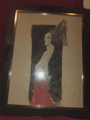 Femme fusain crayon xxe - fusain,