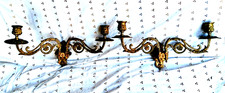 anciens  bougeoirs chandeliers de piano en bronze 19 ème