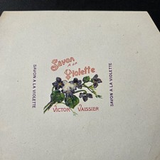 Victor VAISSIER - Etiquette Savon Violette Parfum Ancien - Antique Label Perfume